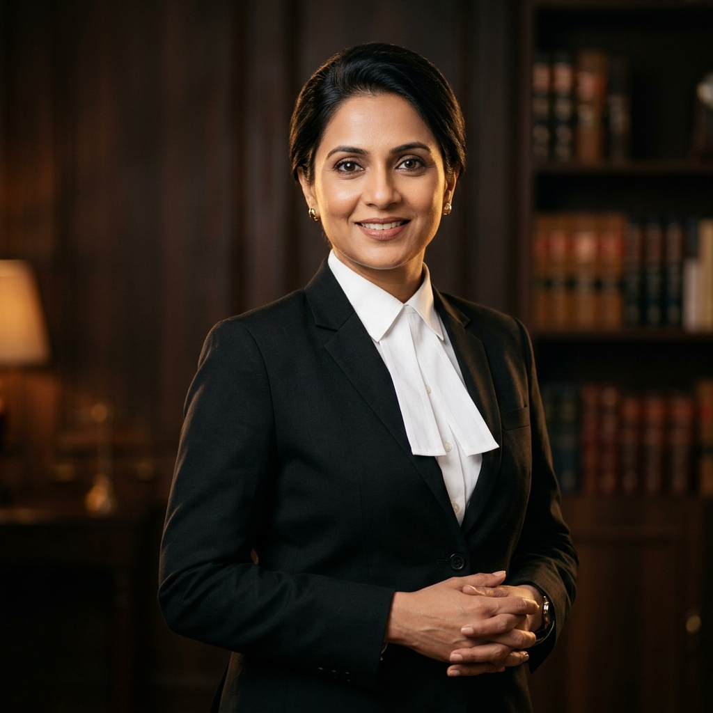 Advocate Sweta Singh — portrait in chambers, Civil Court Ranchi
